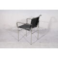 Eillen gray dining chair in black leather